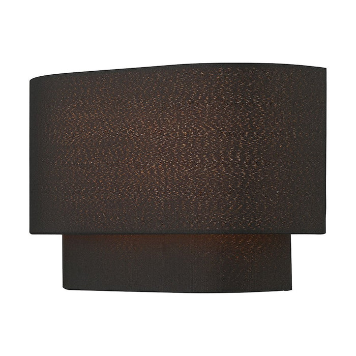 Livex Sentosa ADA Sconce, Black/Orange Fabric Inside