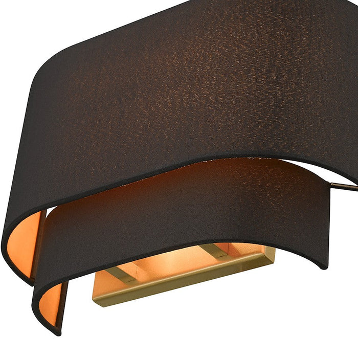 Livex Sentosa ADA Sconce, Black/Orange Fabric Inside