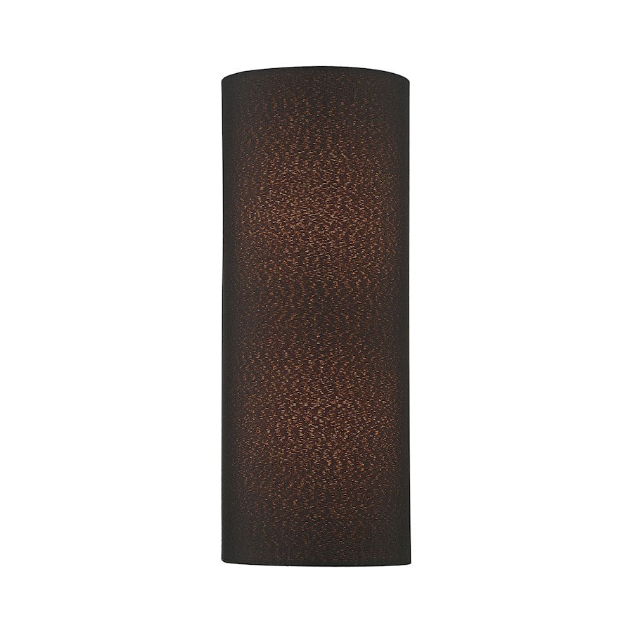 Livex Sentosa 2 Light ADA 13" Sconce, Black/Orange Fabric Inside - 45087-04