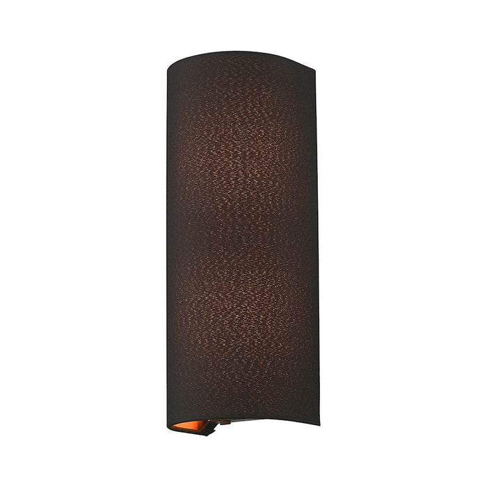 Livex Sentosa 2 Light ADA 13" Sconce, Black/Orange Fabric Inside