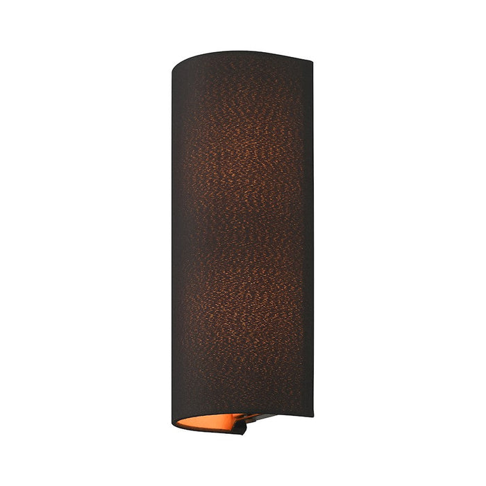 Livex Sentosa 2 Light ADA 13" Sconce, Black/Orange Fabric Inside