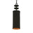 Livex Winchester 1 Light Mini Pendant, Black/Black/Orange Fabric