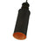 Livex Winchester 1 Light Mini Pendant, Black/Black/Orange Fabric