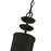 Livex Winchester 1 Light Mini Pendant, Black/Black/Orange Fabric