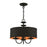 Livex Winchester 3 Light Pendant Chandelier, Black/Black/Orange