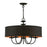 Livex Winchester 5 Light Pendant Chandelier, Black/Black/Orange - 45125-04