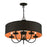 Livex Winchester 5 Light Pendant Chandelier, Black/Orange