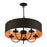 Livex Winchester 5 Light Pendant Chandelier, Black/Orange