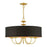 Livex Winchester 5 Light Pendant Chandelier, Gold/Black/Orange Inside - 45125-33