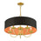 Livex Winchester 5 Light Pendant Chandelier, Black/Orange