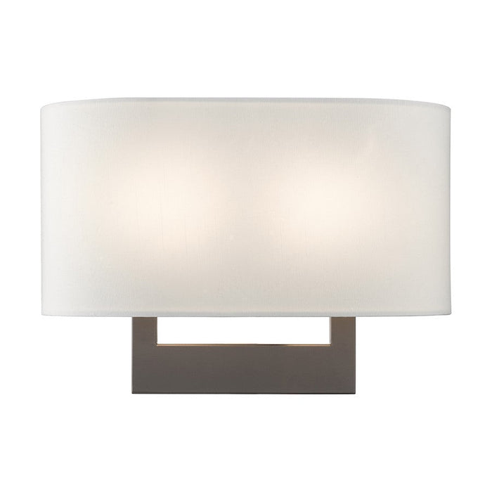 Livex ADA Wall Sconces 2 Lt Medium Sconce, Bronze/White Fabric Inside - 45221-07