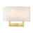 Livex ADA Wall Sconces 2 Lt Medium Sconce, Satin Brass/White Fabric - 45221-12