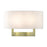 Livex ADA Wall Sconces 2 Lt Large Sconce, Brass/Off-White Fabric - 45222-01