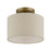 Livex Burnett 1 Light Small Semi-Flush, Gold/White/Ash-Gray/White - 45422-48