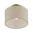 Livex Burnett 1 Light Small Semi-Flush, Gold/White/Ash-Gray/White