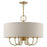 Livex Burnett 7 Light Pendant Chandelier, Gold/White/Ash-Gray Fabric - 45427-48