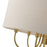 Livex Burnett 7 Light Pendant Chandelier, Gold/White/Ash-Gray Fabric