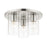 Livex Zurich 3 Light Flush Mount , Brushed Nickel/Clear Glass - 45472-91