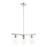 Livex Zurich 3 Light Chandelier, Brushed Nickel/Clear Glass - 45473-91