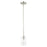 Livex Zurich 1 Light Pendant, Brushed Nickel/Clear Glass - 45477-91