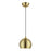 Livex Stockton 1 Light Globe Mini Pendant, Brass/Brass Steel/White - 45481-01