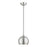 Livex Stockton 1 Light Globe Mini Pendant, Nickel/Chrome/Steel/White - 45481-91