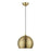 Livex Stockton 1 Light Globe Pendant, Brass/Steel/White - 45482-01