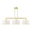 Livex Meridian 3 Light Linear Chandelier, Satin Brass - 45493-12