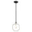 Livex Meadowbrook 18" Light Pendant, Black/Nickel/Black Shade/Gold - 45511-04