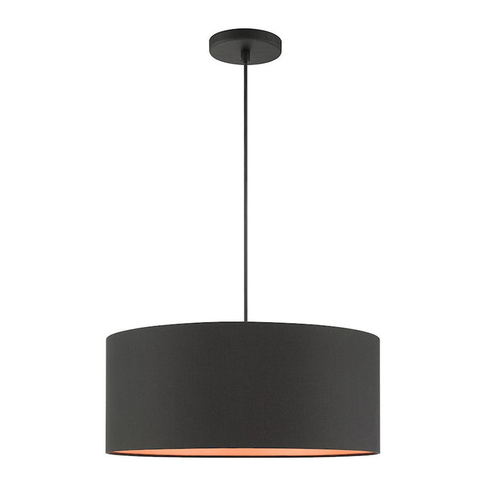 Livex Sentosa 3 Light Drum Pendant, Black - 45610-04