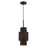 Livex Sentosa 1 Light Pendant, Black/Orange Fabric Inside - 45612-04