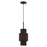 Livex Sentosa 1 Light Pendant, Black/Orange Fabric Inside