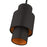 Livex Sentosa 1 Light Pendant, Black/Orange Fabric Inside