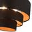 Livex Sentosa 4 Light Pendant Chandelier, Black/Orange Fabric Inside