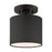 Livex Bainbridge Small 1 Light Semi Flush Mount, Black - 45661-04