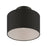 Livex Bainbridge 1 Light Small Semi-Flush, Black/Black Fabric/White