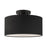 Livex Bainbridge 1 Light Semi Flush Mount, Black - 45663-04