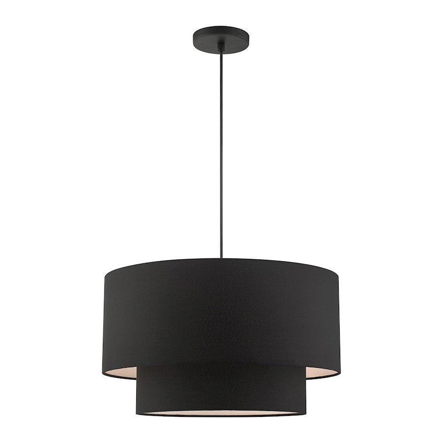 Livex Bainbridge 3 Light Pendant, Black - 45668-04