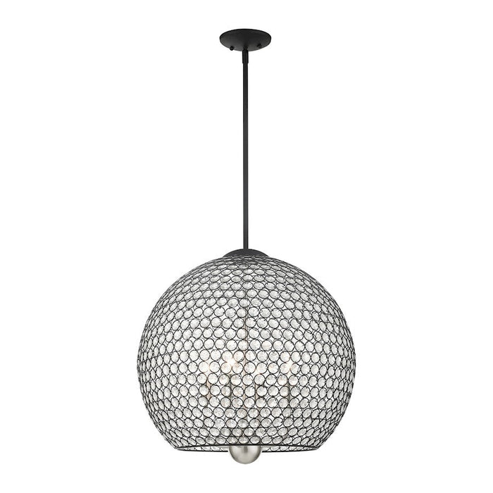 Livex Cassandra 4 Light Pendant, Black - 45724-04