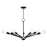 Livex Prague 7 Light Chandelier, Black with Brushed Nickel Accents - 45837-04