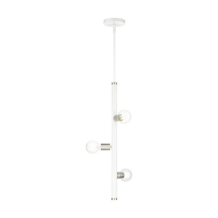 Livex Bannister 3 Light Pendant, White - 45863-03