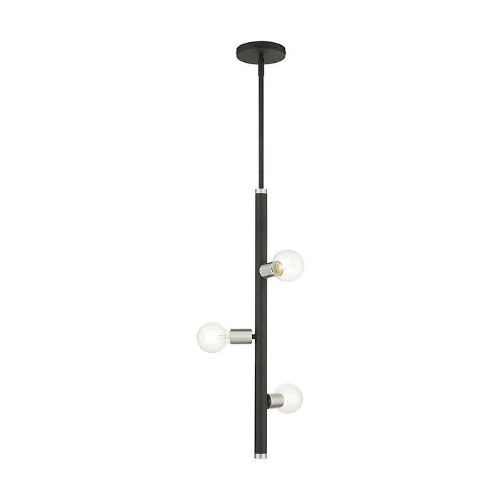 Livex Bannister 3 Light Pendant, Black - 45863-04