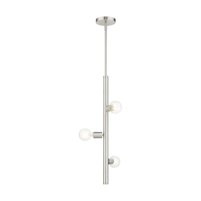 Livex Bannister 3 Light Pendant, Brushed Nickel - 45863-91