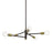 Livex Bannister 5 Light Chandelier, Bronze/Antique Brass Accents