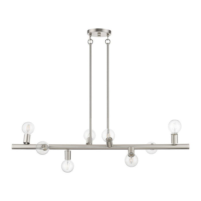 Livex Bannister 8 Light Large Linear Chandelier