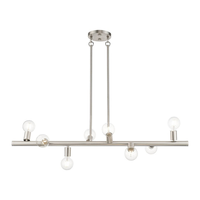 Livex Bannister 8 Light Large Linear Chandelier