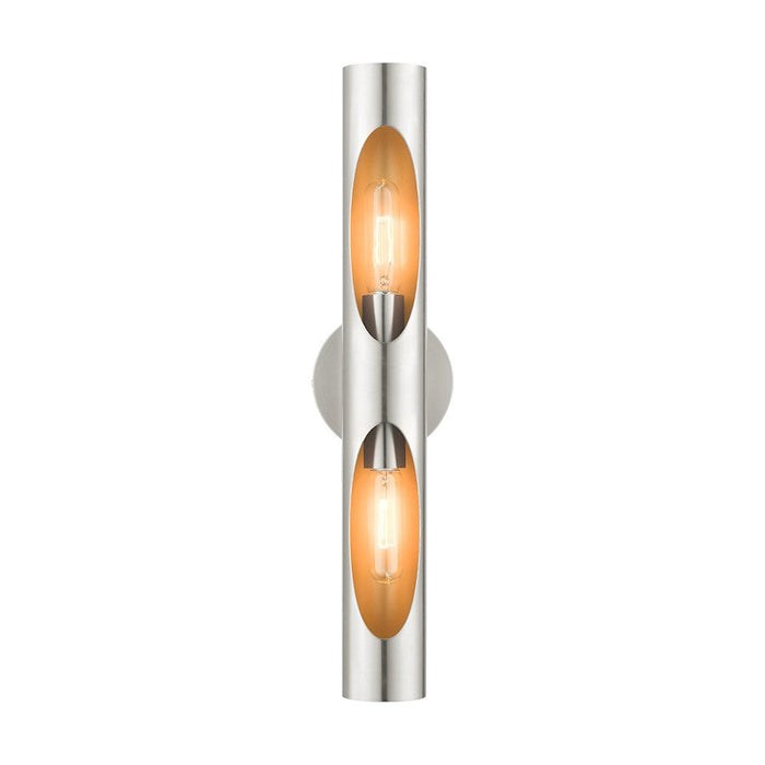 Livex Novato 2 Light ADA Wall Sconce, Brushed Nickel - 45892-91