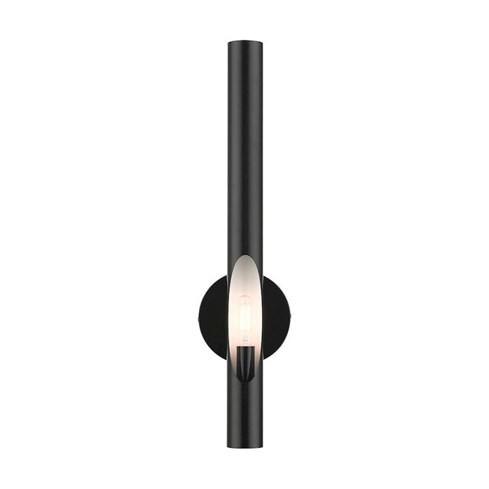 Livex Acra 1 Light ADA Wall Sconce, Shiny Black - 45911-68