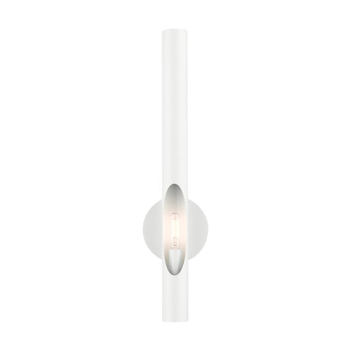 Livex Acra 1 Light ADA Wall Sconce, Shiny White - 45911-69