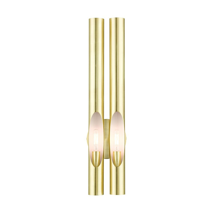 Livex Acra 2 Light ADA Double Sconce, Satin Brass - 45912-12